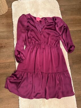 Lilly Pulitzer Deacon 3/4 Sleeve V-Neck Dress Size 12